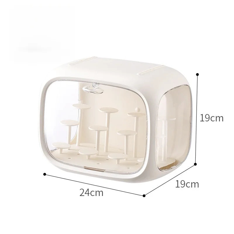 Expositor com LED para Miniaturas e Blind Box com detalhe de textura e acabamento