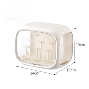 Expositor com LED para Miniaturas e Blind Box com detalhe de textura e acabamento