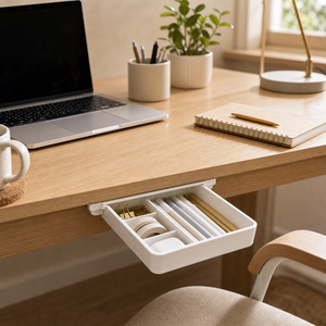 Gaveta Oculta Adesiva para Mesa e Escritório em cena decorativa complementar - Viorenna