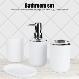 Kit Banheiro com Dispenser e Porta Escovas em banheiro ou lavabo