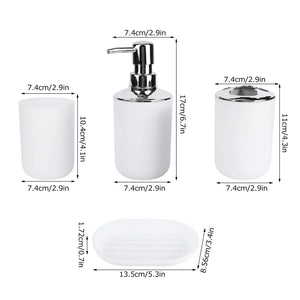 Kit Banheiro com Dispenser e Porta Escovas em banheiro ou lavabo