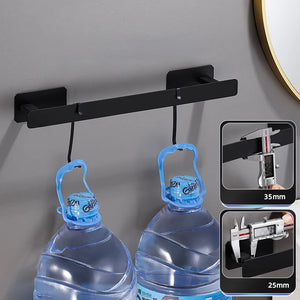 Kit de Acessórios para Banheiro Preto Fosco sem Furo com detalhe de textura e acabamento