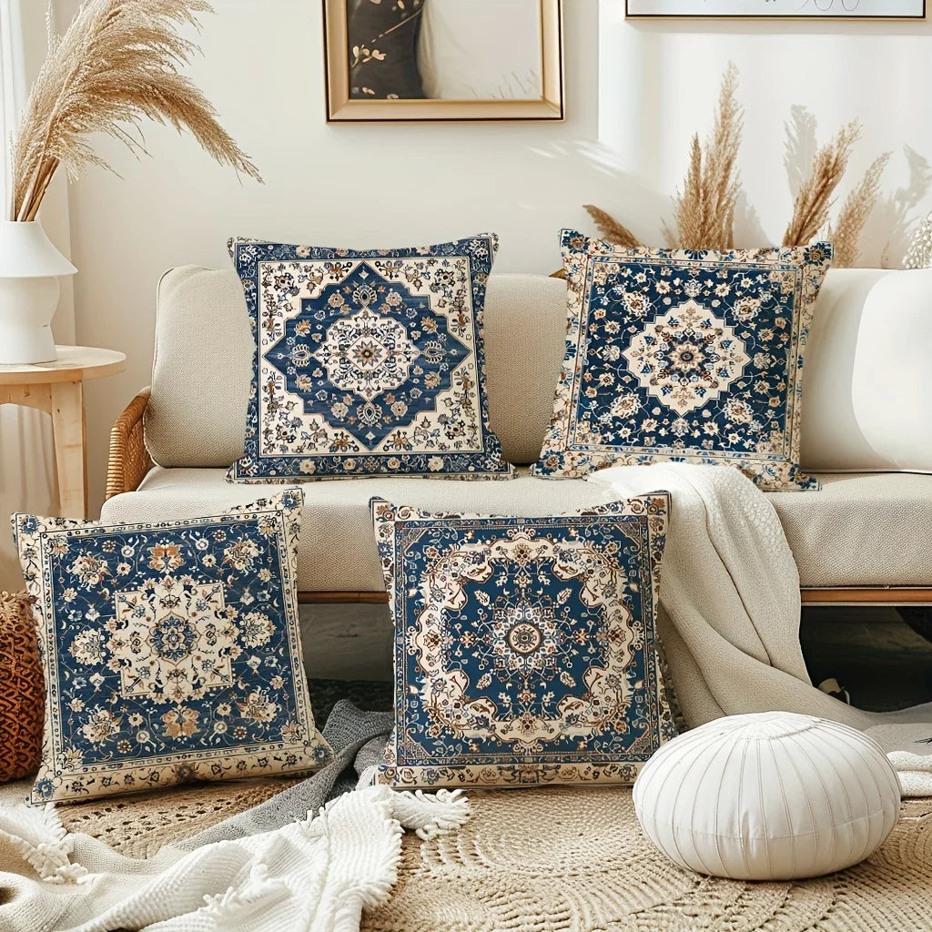 Kit de Capas de Almofada Boho para Sala em sala decorada