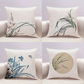 Kit de Capas de Almofada Oriental Floral em sala decorada
