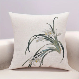 Kit de Capas de Almofada Oriental Floral em sala decorada