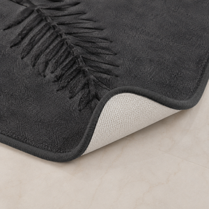 Detalhe de textura e acabamento do Kit de Tapetes para Banheiro Secagem Rápida e Antiderrapante – Viorenna