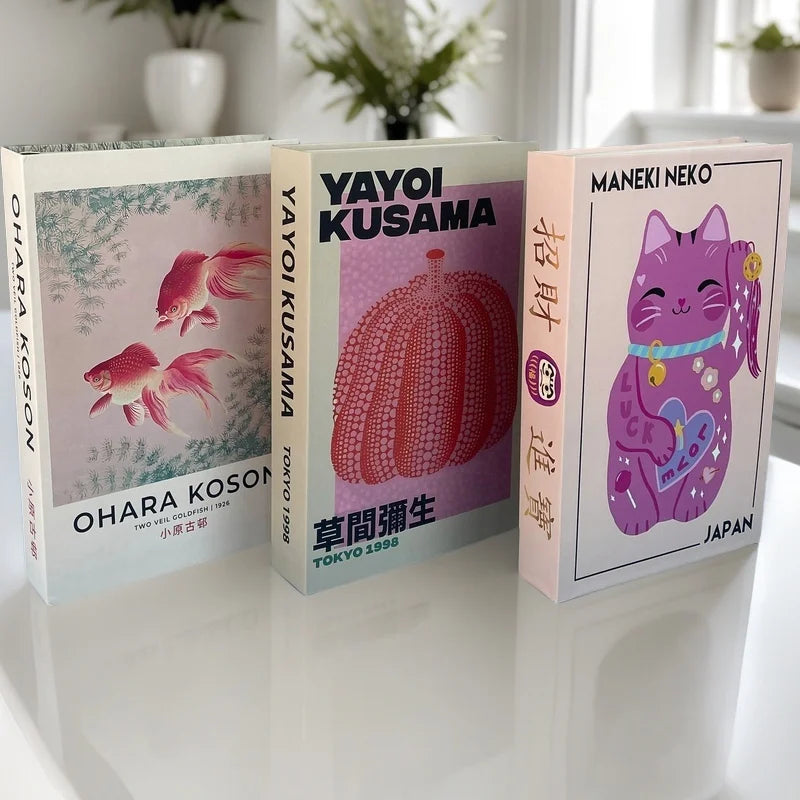 Kit Livros Decorativos para Mesa de Centro no cantinho do café