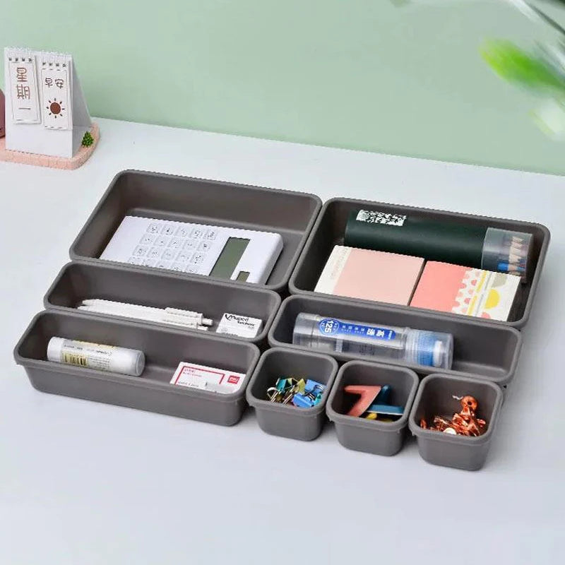 Kit Organizador de Gavetas para Banheiro e Maquiagem com detalhe de textura e acabamento