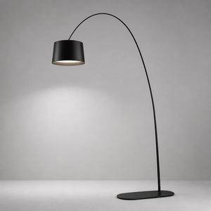 Luminária de chão em arco na variante Preto