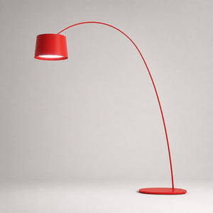 Luminária de chão em arco na variante Vermelho
