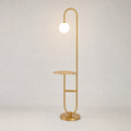 Luminária na variante Dourado com Mesa em Ferro e Luz Quente