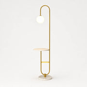 Dourado com Mesa em Mármore — Luz Quente