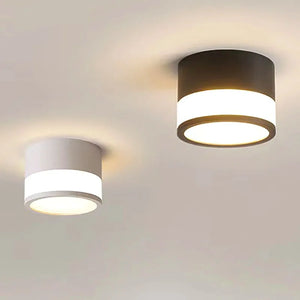 Luminária de teto LED moderna de sobrepor em ambiente contemporâneo