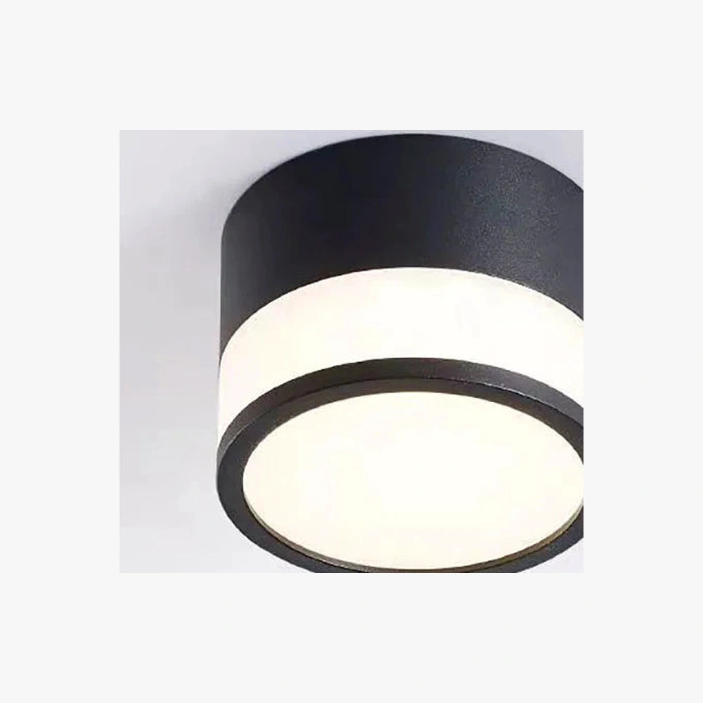Luminária de teto LED preta 15W com luz natural 4000K