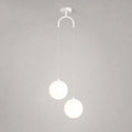 Lustre pendente na variante Branco com 2 luminárias