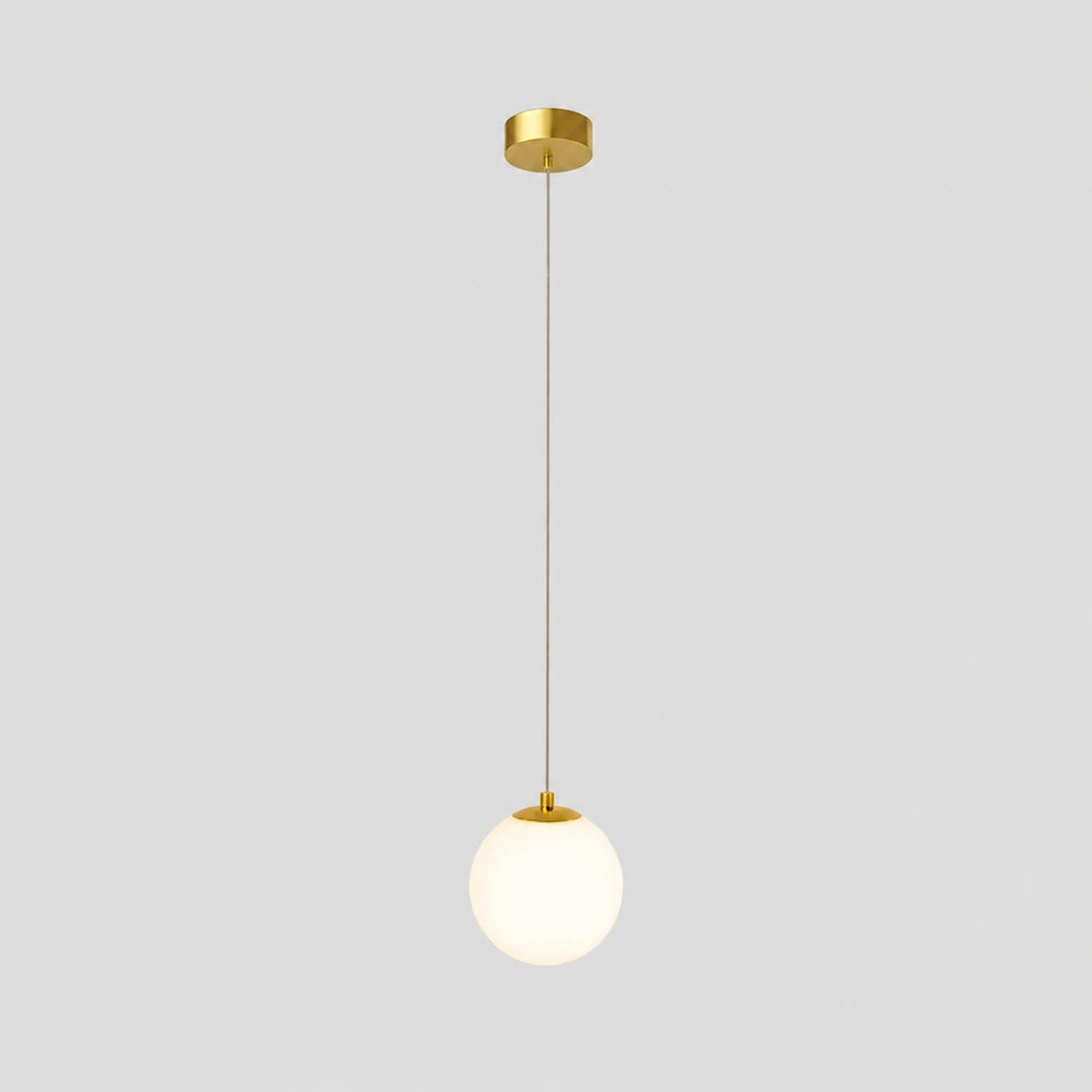 Lustre pendente na variante Dourado com 1 luminária