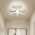 Lustre floral branco de 24 cm na variante Luz Branca