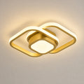 Lustre LED de teto moderno na variante Dourado Quadrado sobre fundo controlado