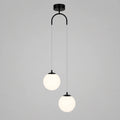 Lustre pendente na variante Preto com 2 luminárias