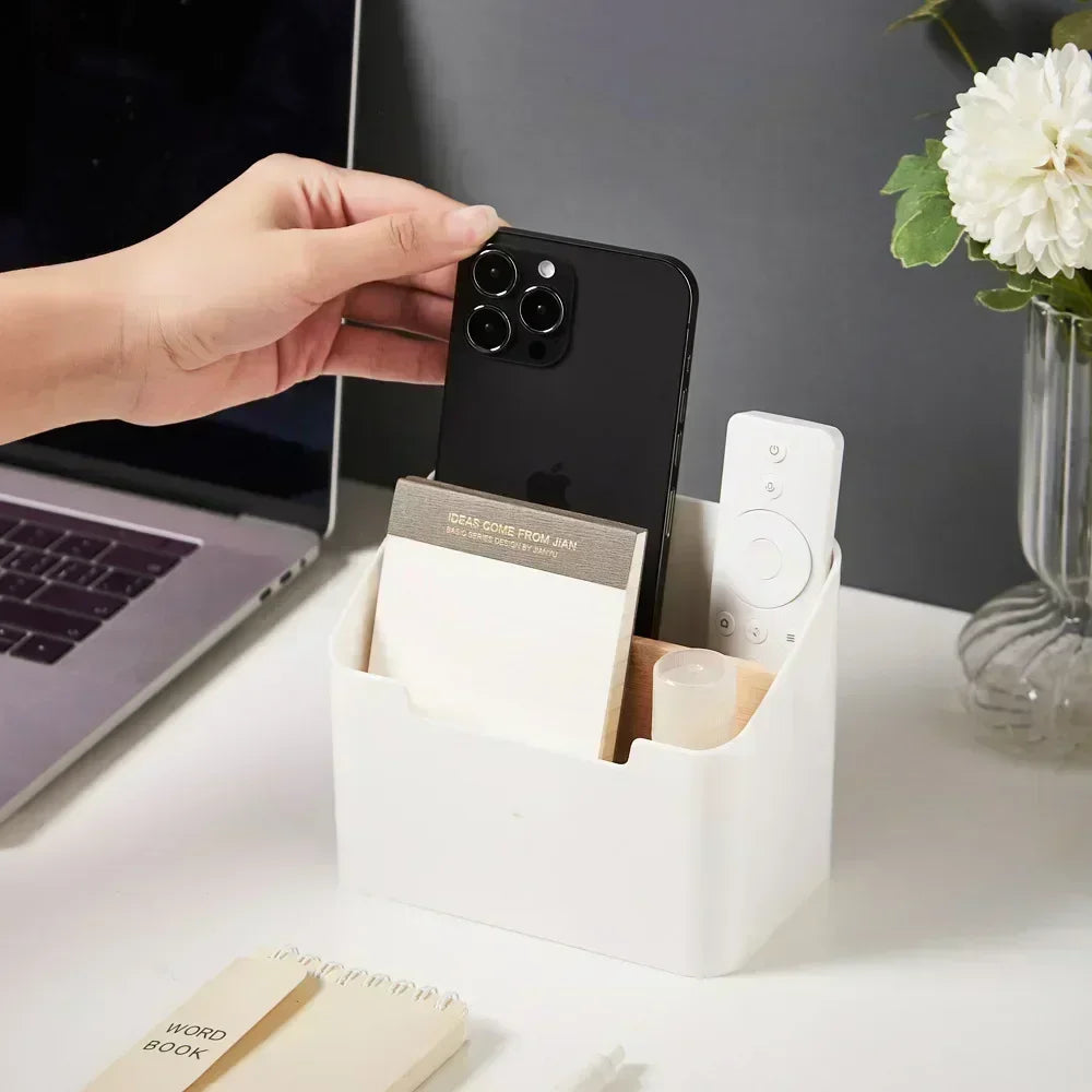 Organizador de Controle Remoto para Sala e Quarto guardando objetos com praticidade