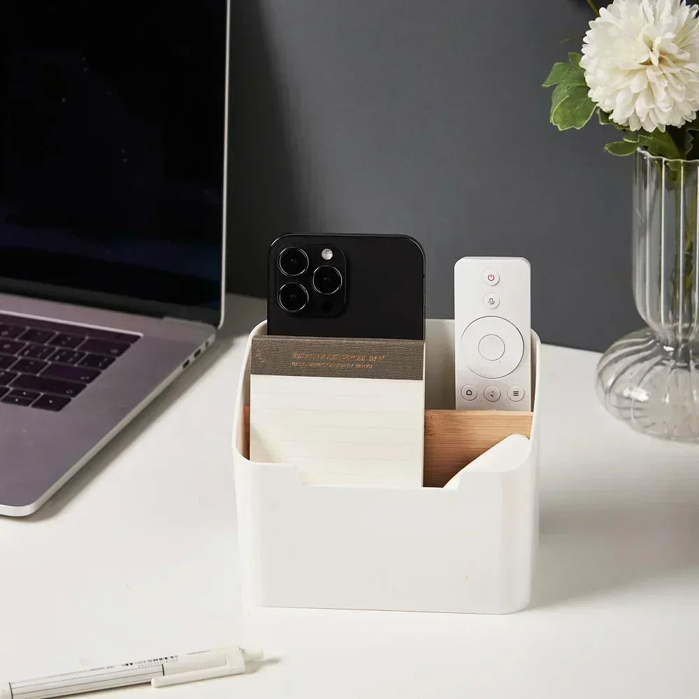 Organizador de Controle Remoto para Sala e Quarto com detalhe de textura e acabamento