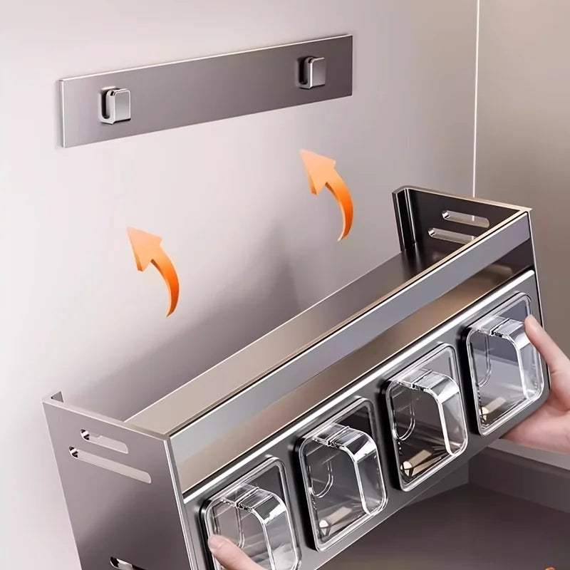 Organizador de Cozinha com Porta Temperos de Parede otimizando espaço na cozinha