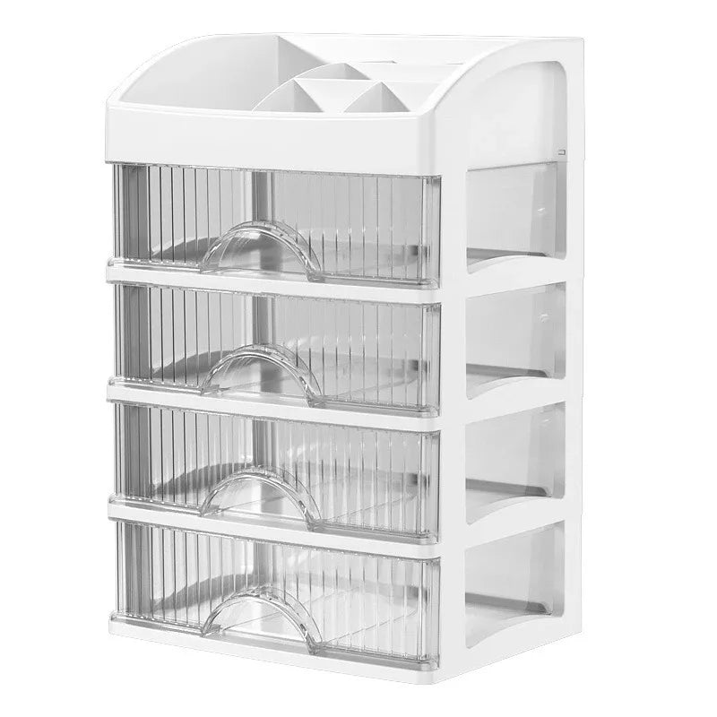 Organizador de Maquiagem Transparente com Gavetas em banheiro ou lavabo