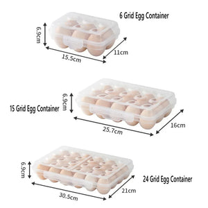 Organizador de Ovos com Tampa para Geladeira com alimentos armazenados