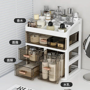 Organizador de Skincare e Maquiagem com Gavetas em gaveta organizada