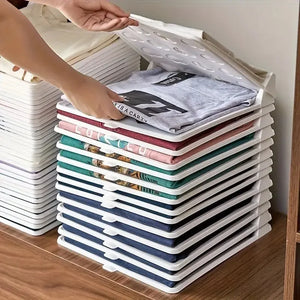 Organizador Dobrável para Camisetas e Malhas com detalhe de textura e acabamento
