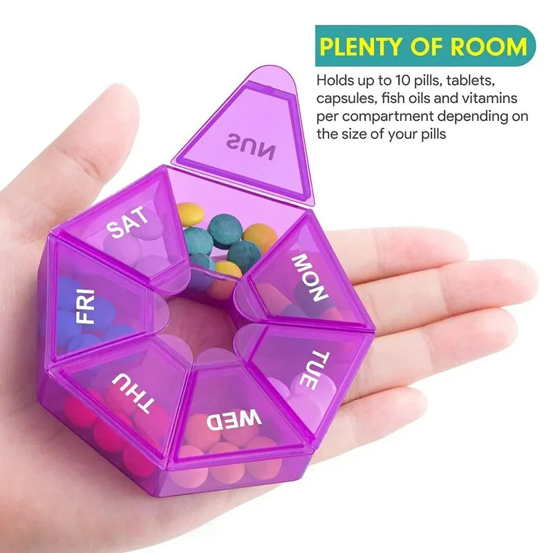 Porta Comprimidos Semanal Portátil para Viagem otimizando espaços da casa