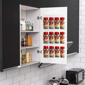 Porta Temperos de Parede Adesivo para Cozinha com temperos organizados
