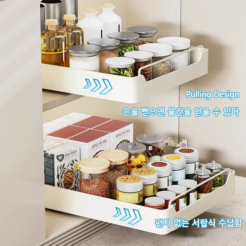 Porta Temperos Deslizante para Armário de Cozinha com detalhe de textura e acabamento