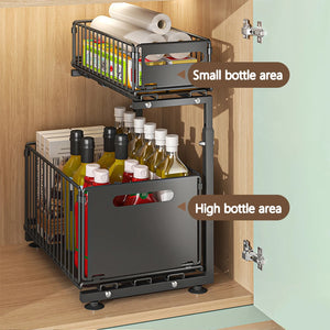 Porta Temperos Duplo Deslizante para Armário otimizando espaço na cozinha
