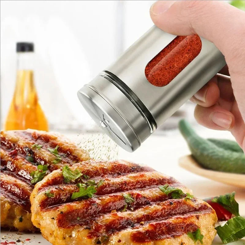 Porta Temperos Giratório em Inox para Bancada com temperos organizados