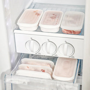 Potes Herméticos Transparentes para Geladeira com alimentos armazenados