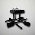 Variante Preto do lustre de teto Sputnik