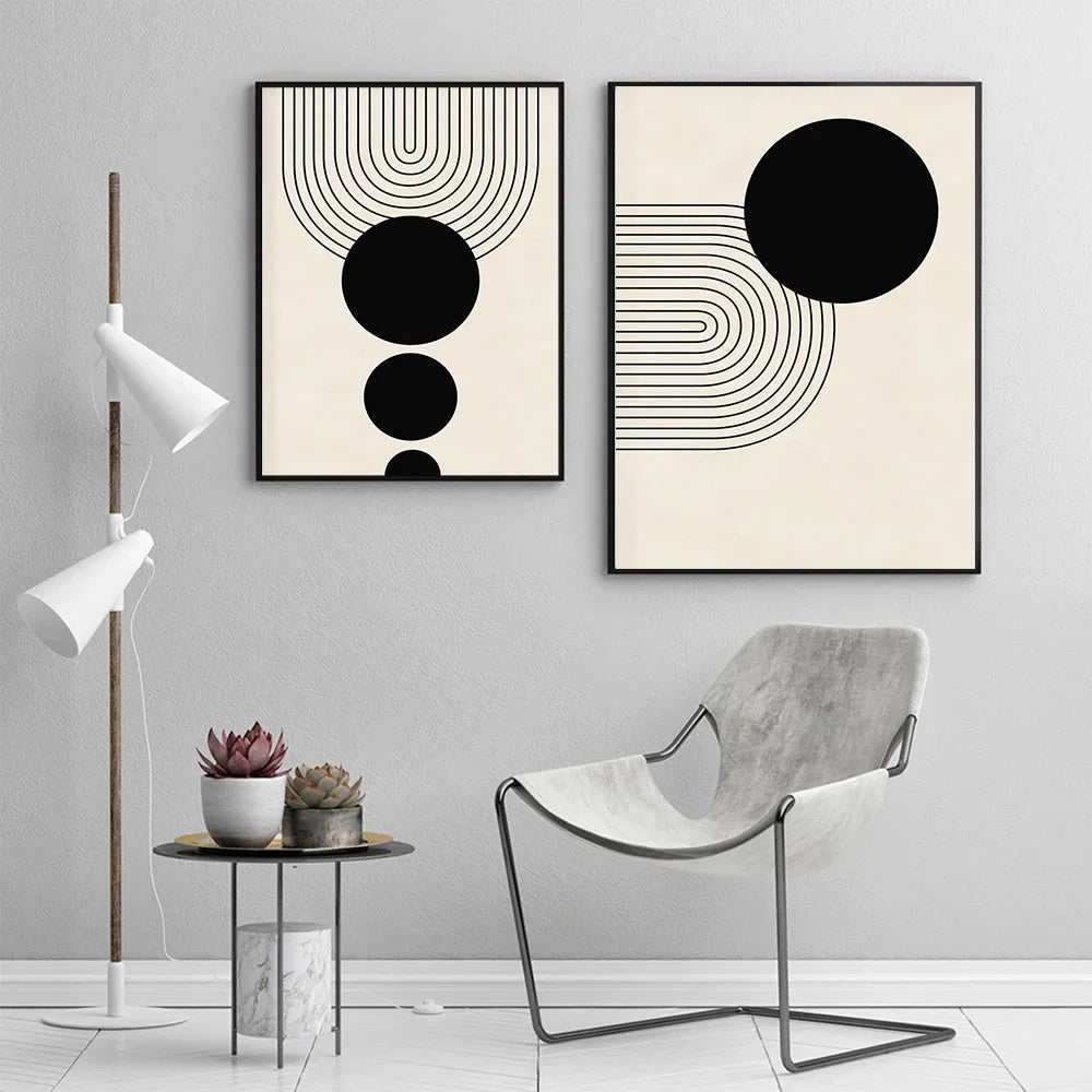 Quadro Decorativo Geométrico para Sala em sala decorada