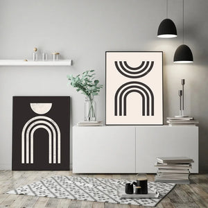 Quadro Decorativo Geométrico para Sala com detalhe de textura e acabamento