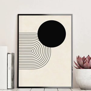 Quadro Decorativo Geométrico para Sala em sala decorada
