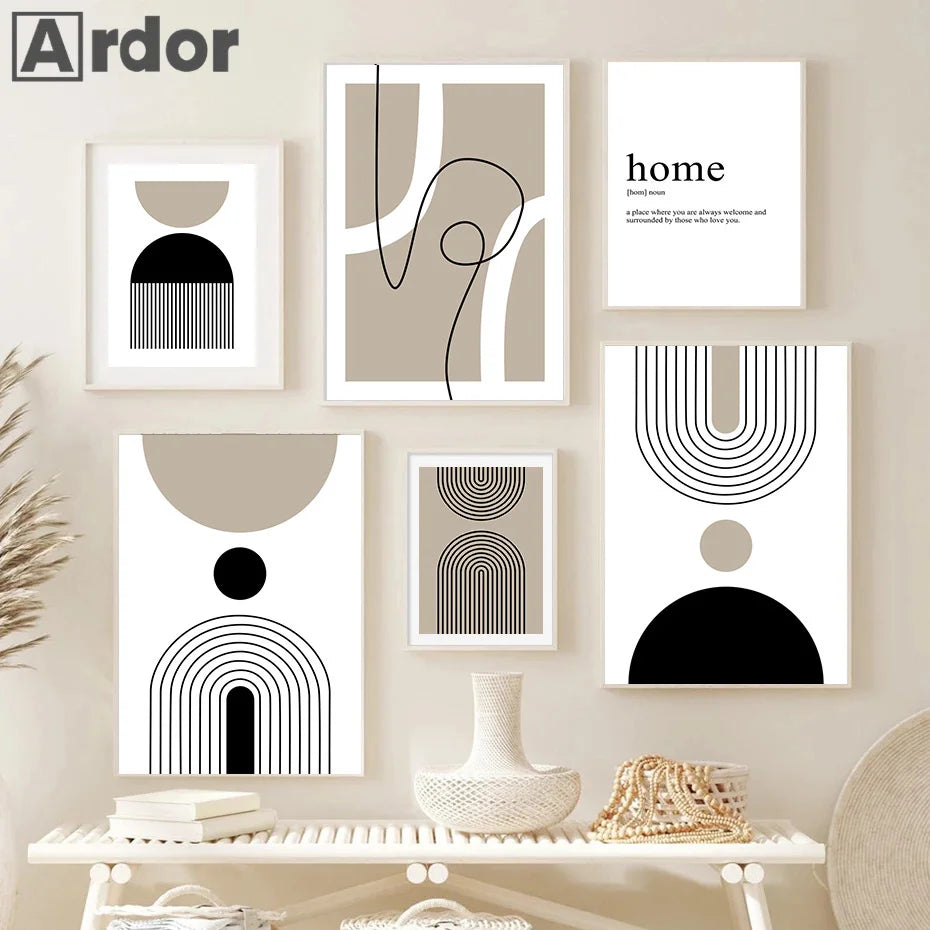 Quadro Decorativo Minimalista para Sala em sala decorada
