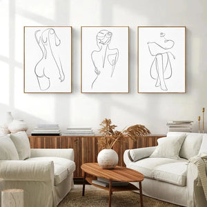 Quadro Decorativo Minimalista para Sala em sala decorada