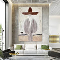 Quadro Decorativo Texturizado para Sala em sala decorada