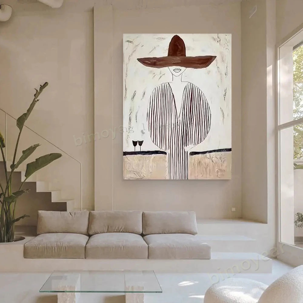 Quadro Decorativo Texturizado para Sala em sala decorada