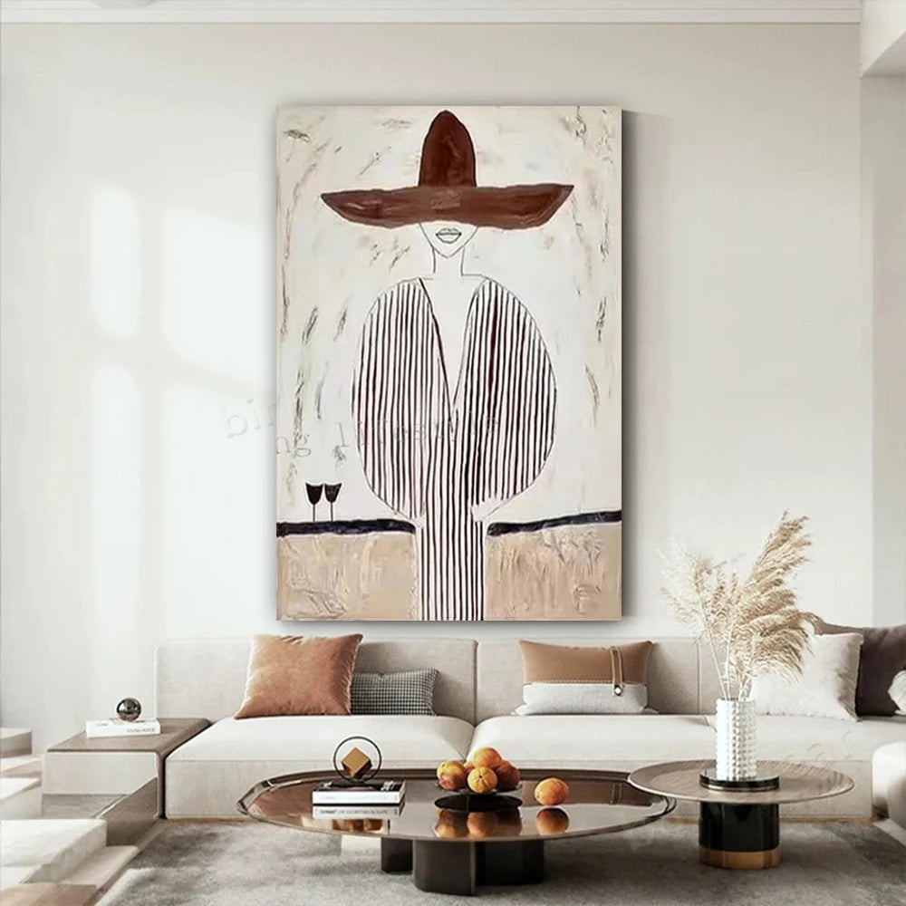 Quadro Decorativo Texturizado para Sala em sala decorada