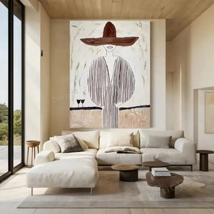 Quadro Decorativo Texturizado para Sala em sala decorada