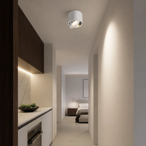 Spot LED branco de sobrepor instalado em ambiente alternativo