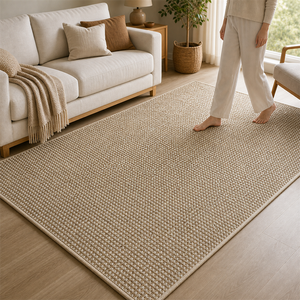 Tapete de Sisal para Sala Grande Antiderrapante em uso real no ambiente – Viorenna