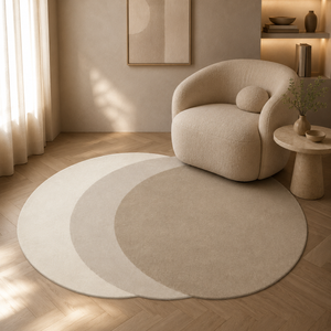 Tapete Felpudo Irregular para Sala para Sofá e Mesa de Centro valorizando a decoração da sala