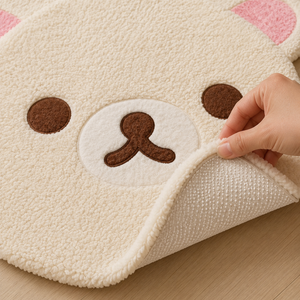 Tapete Infantil de Urso Antiderrapante para Quarto com detalhe de textura e acabamento